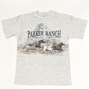VTG San Segal T Shirt Parker Ranch Hawaii Horses Graphic Wrap Around USA Sz M